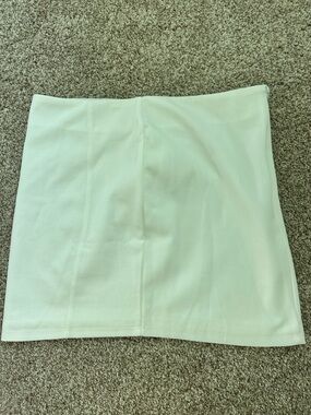 Amazon Cream Mini Skirt - Clean A-Line Silhouette